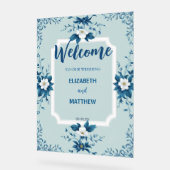 Elegante Moderne Klassische Skripthochzeit Acrylschild (Winkel)