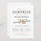 Elegante moderne, klassische Überraschung 75. Gebu Einladung (Vorne/Hinten)