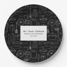 Elegante moderne Kochparty-Chef-Geburtstagsfeier