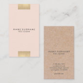 Elegante moderne Kraftpapier Visitenkarte (Vorne/Hinten)