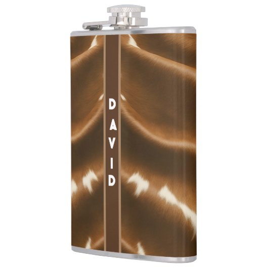 Elegante moderne Kuh Imitate Leather Collection Flachmann (Links)