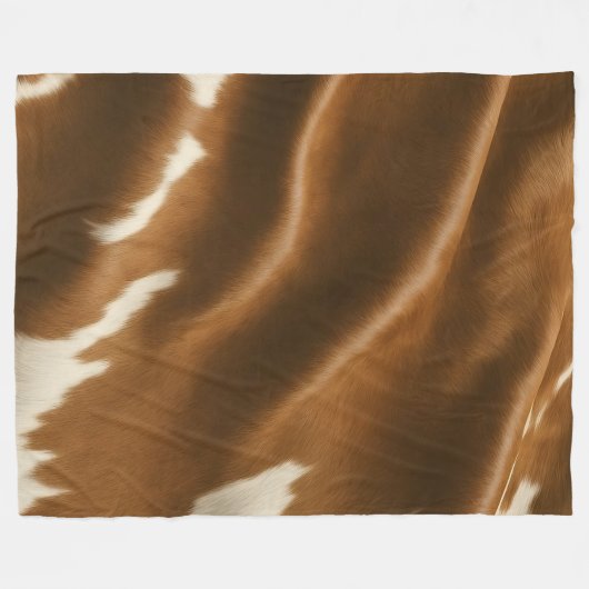 Elegante moderne Kuh Imitate Leather Collection Fleecedecke (Vorderseite (Horizontal))
