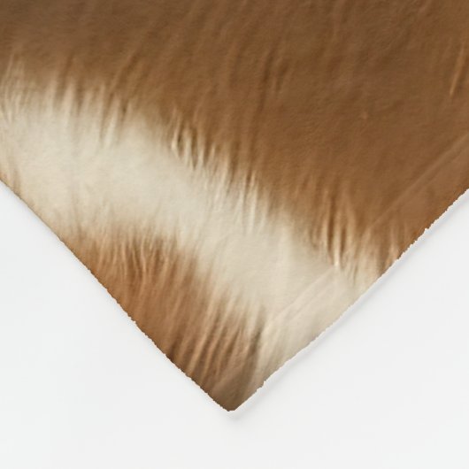 Elegante moderne Kuh Imitate Leather Collection Fleecedecke (Ecke)
