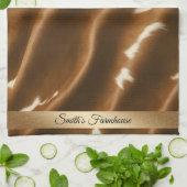 Elegante moderne Kuh Imitate Leather Collection Geschirrtuch (Gefaltet)