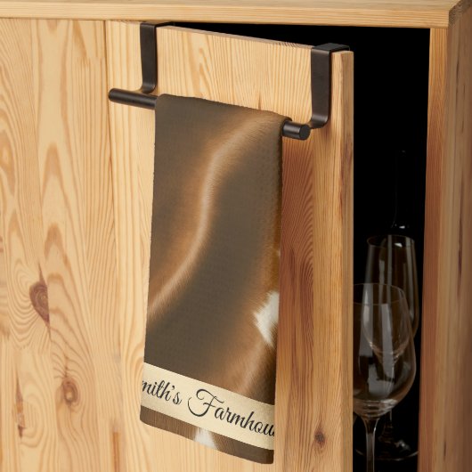 Elegante moderne Kuh Imitate Leather Collection Geschirrtuch (Drittel gefaltet)