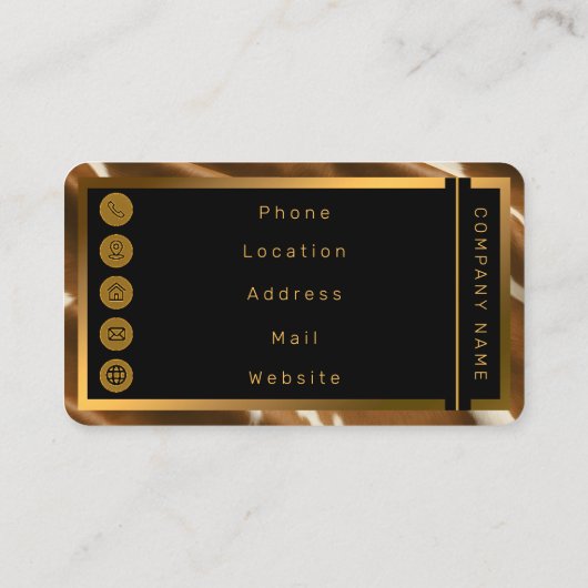 Elegante moderne Kuh Imitate Leather Collection Visitenkarte (Rückseite)