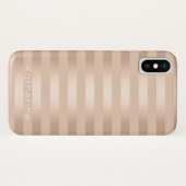 Elegante moderne Küken-Kupfer-Rose gestreift Case-Mate iPhone Hülle (Rückseite (Horizontal))