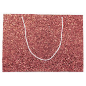elegante moderne Küken Rose Gold Glitzer Bridesmai Große Geschenktüte (Rückseite)