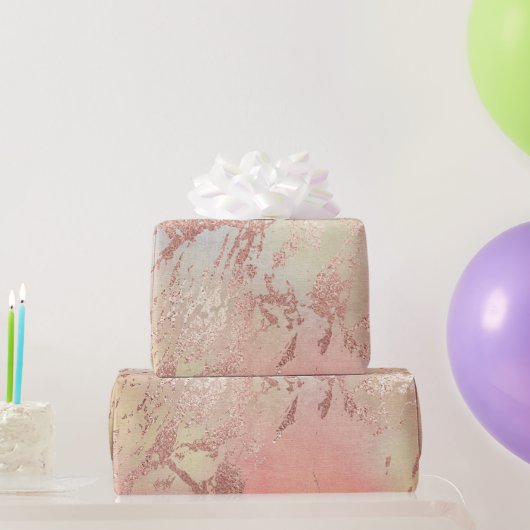 Elegante moderne Küken Rose goldfarben Aquarell fa Geschenkpapier (Partygeschenke)