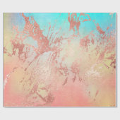 Elegante moderne Küken Rose goldfarben Aquarell fa Geschenkpapier (Flach)