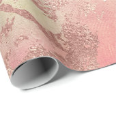 Elegante moderne Küken Rose goldfarben Aquarell fa Geschenkpapier (Rolleneckpunkt)