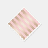 Elegante moderne Küken-Rose, rosa gestreift Serviette (Ecke)