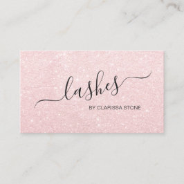 Elegante moderne Küken-RosengoldGlitterpeitschen Visitenkarte