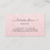 Elegante moderne Küken-RosengoldGlitterpeitschen Visitenkarte (Rückseite)
