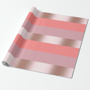 Elegante moderne Küken-Rosengoldrosakoralle Geschenkpapier