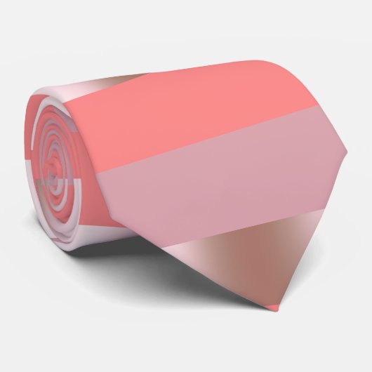 Elegante moderne Küken-Rosengoldrosakoralle Krawatte (Gerollt)