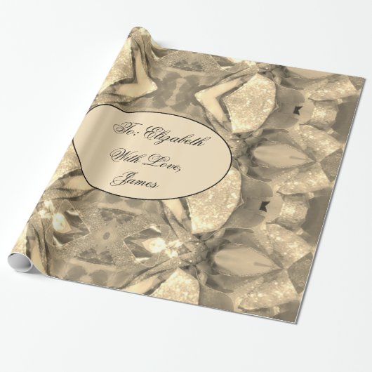 Elegante Moderne Kunst, Abstraktes Imitat Geschenkpapier (Ungerollt)