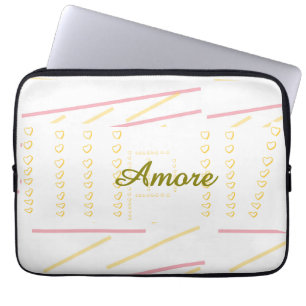 Elegante Moderne Kunst, Dichtung und Musik Laptopschutzhülle