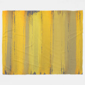 Elegante Moderne Kunst Gelbe Taupe Gray Luxus Klas Fleecedecke (Vorderseite (Horizontal))