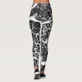 Elegante moderne Kunst Schwarz-weiß Leggings (Rückseite)