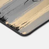 Elegante Moderne Kunst Taupe Silver Gray Luxus Kla Schreibtischunterlage (Ecke)