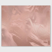 Elegante moderne Kupfergold-Rose mit rosa Marmor Geschenkpapier (Flach)