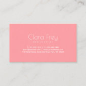 Elegante moderne Kupfergold-Rose Visitenkarte (Rückseite)