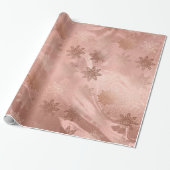 Elegante moderne Kupferschneeflocken aus Kupfergol Geschenkpapier (Ungerollt)