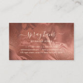 Elegante moderne Kupfersprühtans aus Kupfergold-Ro Visitenkarte (Rückseite)