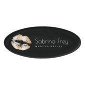 Elegante moderne Kupferstich-Rose Namenschild (Vorderseite)