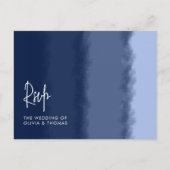 Elegante moderne Küstenwaves Hochzeitessen-UAWG Einladungspostkarte (Vorderseite)