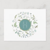 Elegante Moderne Landschaft Garland Einladungspostkarte (Rückseite)