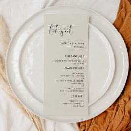 Elegante moderne Lichtspielfläche grün Lasst uns H Menükarte