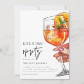 Elegante Moderne Liebe im First Spritz Brautparty Einladung (Vorderseite)