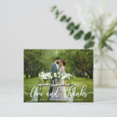 Elegante Moderne Liebe und Dank | Hochzeitsstift Postkarte (Stehend Vorderseite)