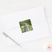 Elegante Moderne Liebe und Dank | Hochzeitsstift Quadratischer Aufkleber (Umschlag)