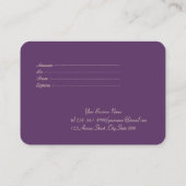 Elegante Moderne Lila Confetti, Glitzer Bokeh Rabattkarte (Rückseite)