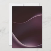 Elegante Moderne Lila Hochzeit in Burgund Einladung (Rückseite)