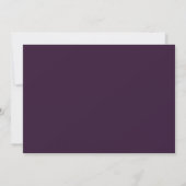 Elegante moderne lila Hochzeit Save The Date (Rückseite)