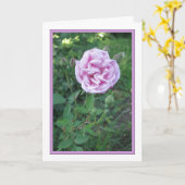 Elegante Moderne Lila Rose Blume Foto Beileid Karte (Gelbe Blume)