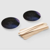 Elegante Moderne Lila Schwarze Hochzeit Fächer (Non-assembled)