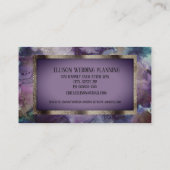 Elegante Moderne Lila Violettverheiratung Visitenkarte (Rückseite)