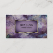 Elegante Moderne Lila Violettverheiratung Visitenkarte (Vorderseite)