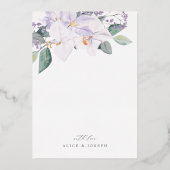 Elegante Moderne Lila Wasserpfeifen Folieneinladung (Rückseite)