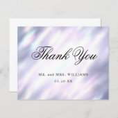 Elegante moderne Lila White Simple Dankeschön Card (Vorne/Hinten)