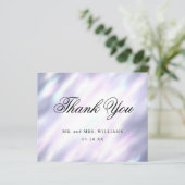 Elegante moderne Lila White Simple Dankeschön Card (Stehend Vorderseite)