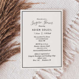 Elegante Moderne Lingerie Dusche Einladung