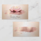 Elegante Moderne Lotus Rose Visitenkarte (Vorne/Hinten)