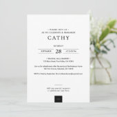 Elegante Moderne Love Memory Arch Foto Beerdigung Einladung (Stehend Vorderseite)