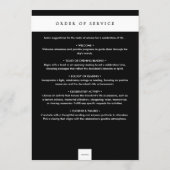 Elegante Moderne Love Memory Arch Foto Beerdigung Programm (Rückseite)